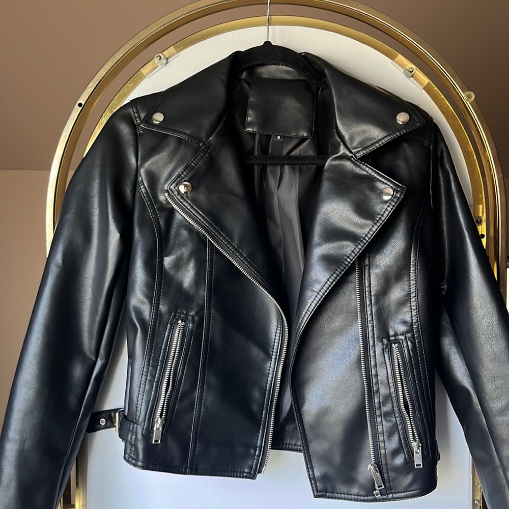Forever 21 Black Faux Leather Moto Jacket